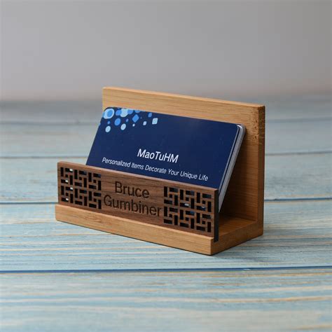 personalized desk business card holder.